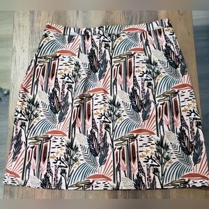 WULFKA Tropical Print A-Line Women's Mini Skirt Organic Handmade
